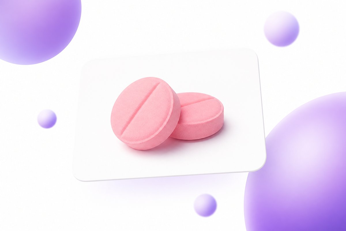 Zestril 40 mg tablets beside a potassium and creatinine chip