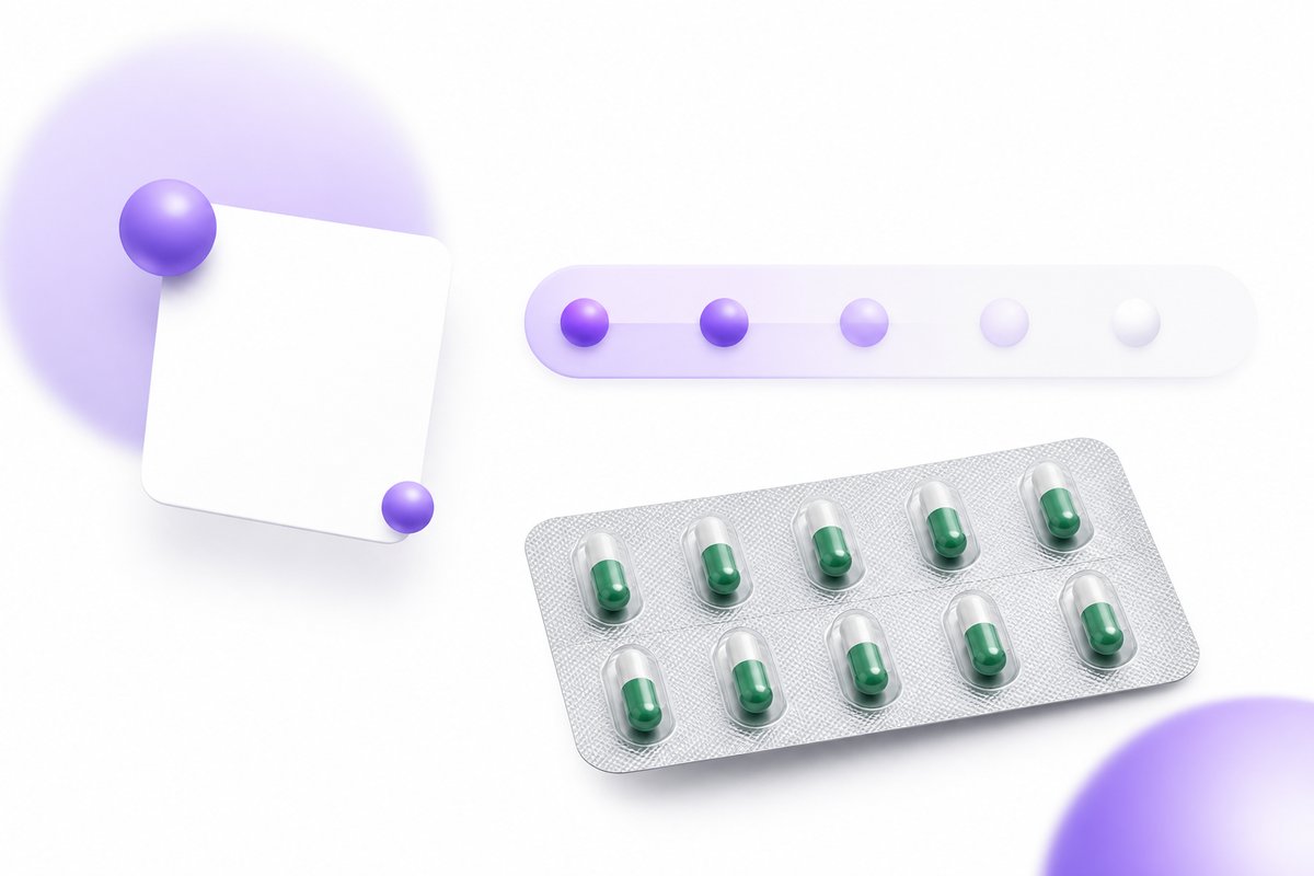 Long washout line beside a Prozac 10 mg blister