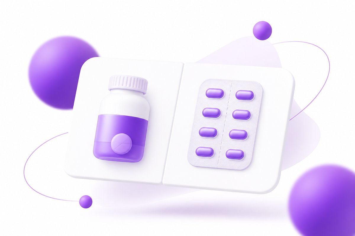 Daily 5 mg bottle facing a 20 mg as-needed chip