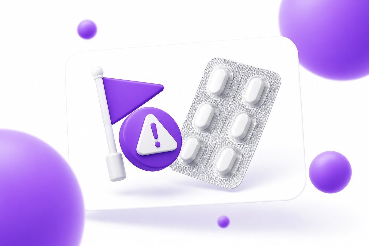 QT flag beside a 250 mg azithromycin wallet